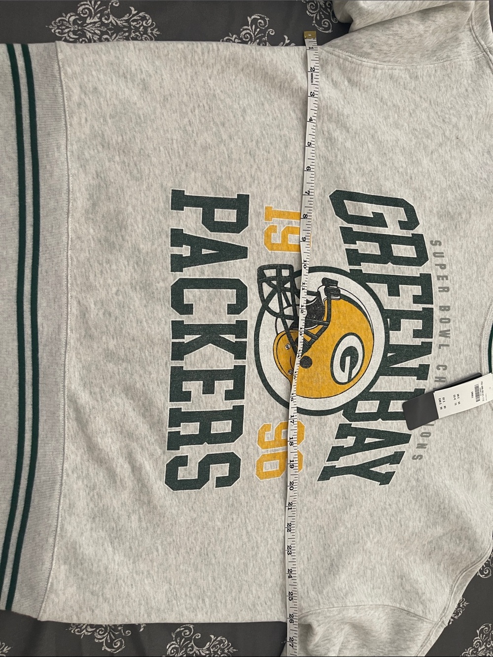 Abercrombie & Fitch Gray Crewneck Sweatshirt with Green Bay Packers Team - Picture 8 of 10